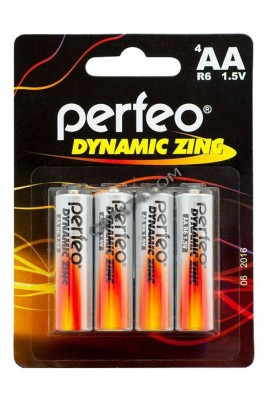 Батарейка Perfeo R6 BL 4 Dynamic Zinc (|PF-3647)