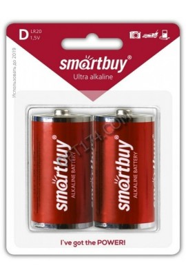 Батарейка SmartBuy LR20 BL 2 (SBBA-D02B)