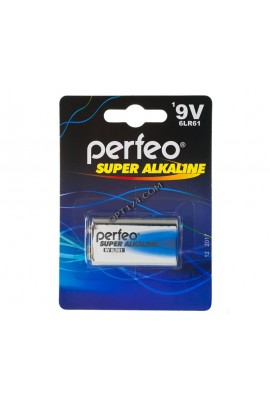 Батарейка Perfeo 6LR61(6F22) BL 1 Super Alkaline NEW (|PF-3797)
