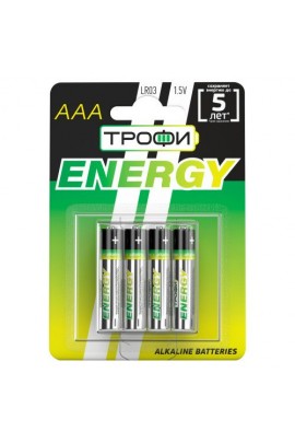 Батарейка Трофи LR3 BL 4 ENERGY Alkaline