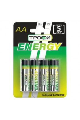 Батарейка Трофи LR6 BL 4 ENERGY Alkaline