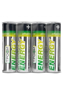Батарейка Трофи LR6 Shrink 4 ENERGY Alkaline
