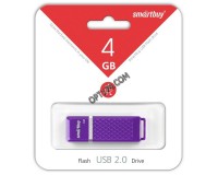 Флэш диск 4 GB USB 2.0 SmartBuy Quartz Violet с колпачком