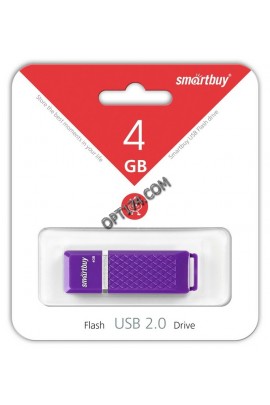 Флэш диск 4 GB USB 2.0 SmartBuy Quartz Violet с колпачком