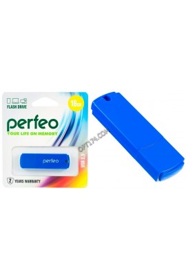 Флэш диск 16 GB USB 2.0 Perfeo C05 Blue с колпачком