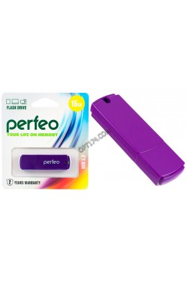 Флэш диск 16 GB USB 2.0 Perfeo C05 Purple с колпачком