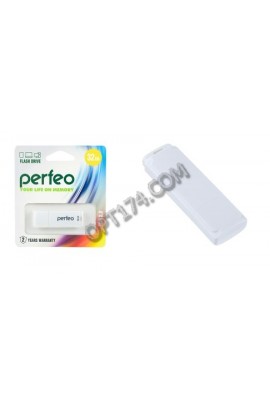 Флэш диск 32 GB USB 2.0 Perfeo C04 White с колпачком