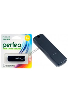 Флэш диск 8 GB USB 2.0 Perfeo C05 Black с колпачком