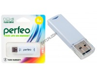 Флэш диск 8 GB USB 2.0 Perfeo C06 White с колпачком