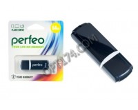 Флэш диск 64 GB USB 2.0 Perfeo C02 Black с колпачком