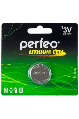 Батарейка. Perfeo CR 2032 BL 1 Lithium Cell (|PF-3998)
