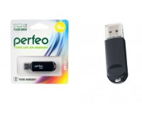 Флэш диск 16 GB USB 2.0 Perfeo C03 Black с колпачком