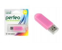 Флэш диск 16 GB USB 2.0 Perfeo C03 Pink с колпачком