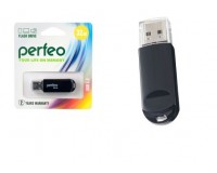 Флэш диск 32 GB USB 2.0 Perfeo C03 Black с колпачком