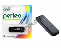 Флэш диск 16 GB USB 2.0 Perfeo C09 Black с колпачком