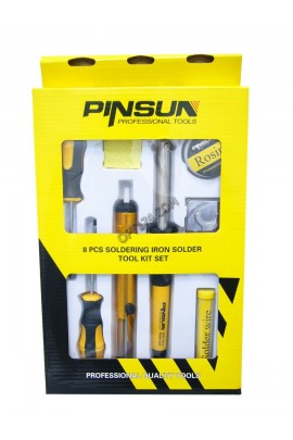 Паяльник Pinsun PS-630-30 220 + набор 7 предметов( отсос, подставка, канифоль, отвертка крестовая, отвертка плоская, припой, ткань для очистки жала паяльника )