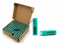 Аккумулятор Videx 18650 2800 mAh Box 1 3, 7V, шляпка, с защитой