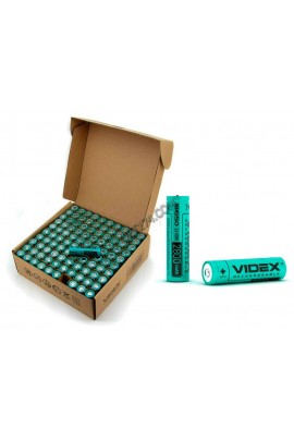 Аккумулятор Videx 18650 2800 mAh Box 1 3, 7V, шляпка, с защитой
