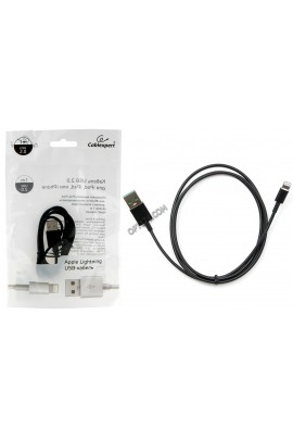 Кабель iPhone 5 Cablexpert CC-USB-AP2MBP длина 1м, ток до 2А, пакет, черный