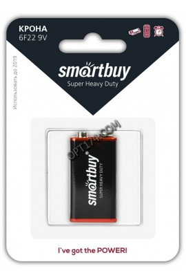 Батарейка SmartBuy 6F22 BL 1 (SBBZ-9V01B )