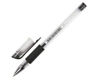 Ручка гелевая STAFF 141823 толщина линии 0, 35 мм., корпус прозрачный с резиновым держателем, цвет чернил: черный