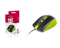 Мышь SmartBuy SBM-352-GK ONE USB Optical (1000dpi) зелено-черная, 2 кнопки+кнопка-колесо, коробка