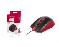 Мышь SmartBuy SBM-352-RK ONE USB Optical (1000dpi) красно-черная, 2 кнопки+колесо-кнопка, коробка