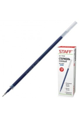Стержень гелевый STAFF 170228 135 мм, игольчатый пишущий узел 0, 5 мм, линия 0, 35 мм, синий