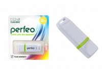 Флэш диск 32 GB USB 2.0 Perfeo C11 White с колпачком