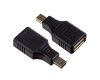 Переходник Perfeo USB гнездо - miniUSB штекер, (A7016)