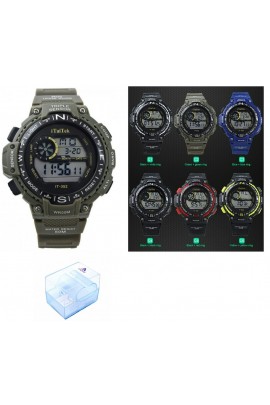Часы наручные iTaiTek IT-352 электронные (дата, будильник, секундомер, таймер), пластик, подсветка