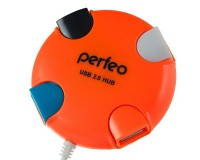 Концентратор USB (HUB) Perfeo PF-4287/PF-VI-H020 4 порта, Orange, блистер