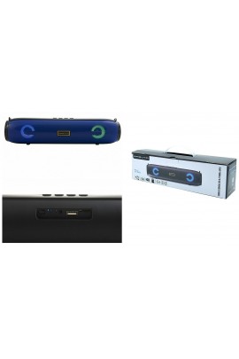 Акустическая система mini MP3 Орбита OT-SPB85 (OT-BS03) 10Вт размер 32 * 7 * 8 см, Bluetooth, MP3, FM, microSD, USB, microUSB, AUX 3.5mm, MIC-6.3мм, съемный аккумулятор 18650 / 1500mA - в комплекте, встроенный микрофон, синяя