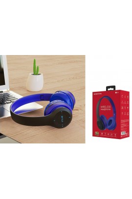 Наушники беспроводные Borofone BO4 Charming rhyme полноразмерные, Bluetooth, коробка, синий
