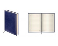 Ежедневник для записей BRAUBERG 124984 недатированный 160 стр., размер 10 х 15 см. A6, обложка -под ukflre. кожу , внутренний блок - 70 г/м, темно-синий