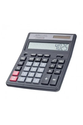 Калькулятор Perfeo PF-A4025 бухгалтерский, 12 разрядный, размер 15, 8х20, 0х3, 5 см, черный