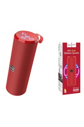 Акустическая система mini MP3 HOCO BS33 Voice 10Вт Bluetooth 5.0, MP3, microSD, USB, 1200 мАч красный