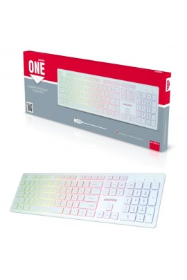 Клавиатура SmartBuy SBK-305U-W ONE USB White 104 клавиши, с мягкой радужной подсветкой