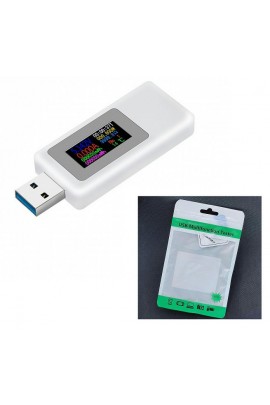 USB тестер Keweisi KWS-MX19 измерение тока, напряжения, энергии, сопротивления, QC2.0, QC3.0, белый