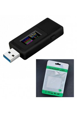 USB тестер Keweisi KWS-MX19 измерение тока, напряжения, энергии, сопротивления, QC2.0, QC3.0, черный
