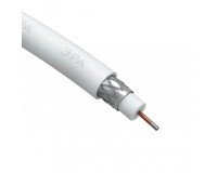 Кабель коаксиальный Эра длина 100м, RG-6U, 75 Ом, CCS/(оплётка Al 48%), PVC, SIMPLE, белый, RL-48-PVC100