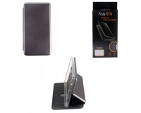 Чехол FaisON PREMIUM для APPLE iPhone XI Pro экокожа, серебро, книжка, с силиконовым креплением, на магните