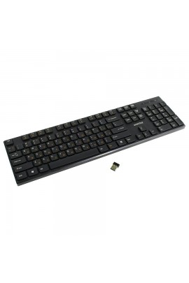 Клавиатура беспроводная SmartBuy SBK-238AG-K USB Black 104 клавиши+12 дополнительных клавиш
