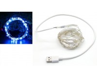 Гирлянда Огонек OG-LDL08 светодиодная синяя 5 м. Питание: USB