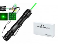 Фонарь Огонек OG-LDS22 лазер 200 mW - зелёный 18650/1200mA ручной лазер, металлический корпус