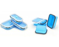 Набор силиконовых контейнеров из 3 предметов, голубой