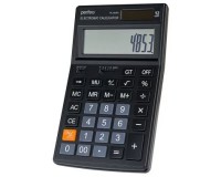Калькулятор Perfeo PF-B4853 бухгалтерский, 12 разрядный, размер 107х177х35 мм, двойное питание: солнечная батарея + AG13 (LR44, L1154F) черный