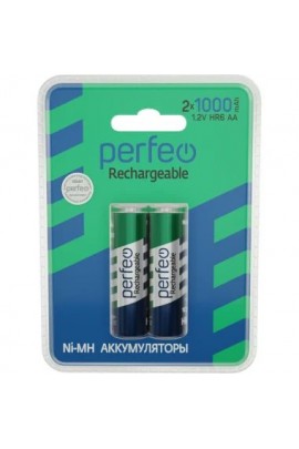 Аккумулятор Perfeo R6 1000 mAh BL 2 1.2 V, пластик NEW (PF-C3013)