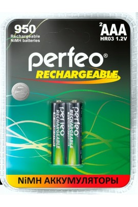 Аккумулятор Perfeo R3 950 mAh BL 2 1.2 V, пластик (PF-C3015)