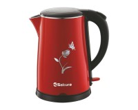 Чайник SAKURA SA-2159BR 1800Вт. 1, 8л. металл, дисковый, эффект термоса, красный